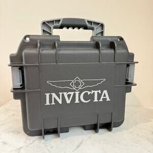 Invicta 3-Slot Watch Collector Case – Hard Shell Storage Box (11.5”)